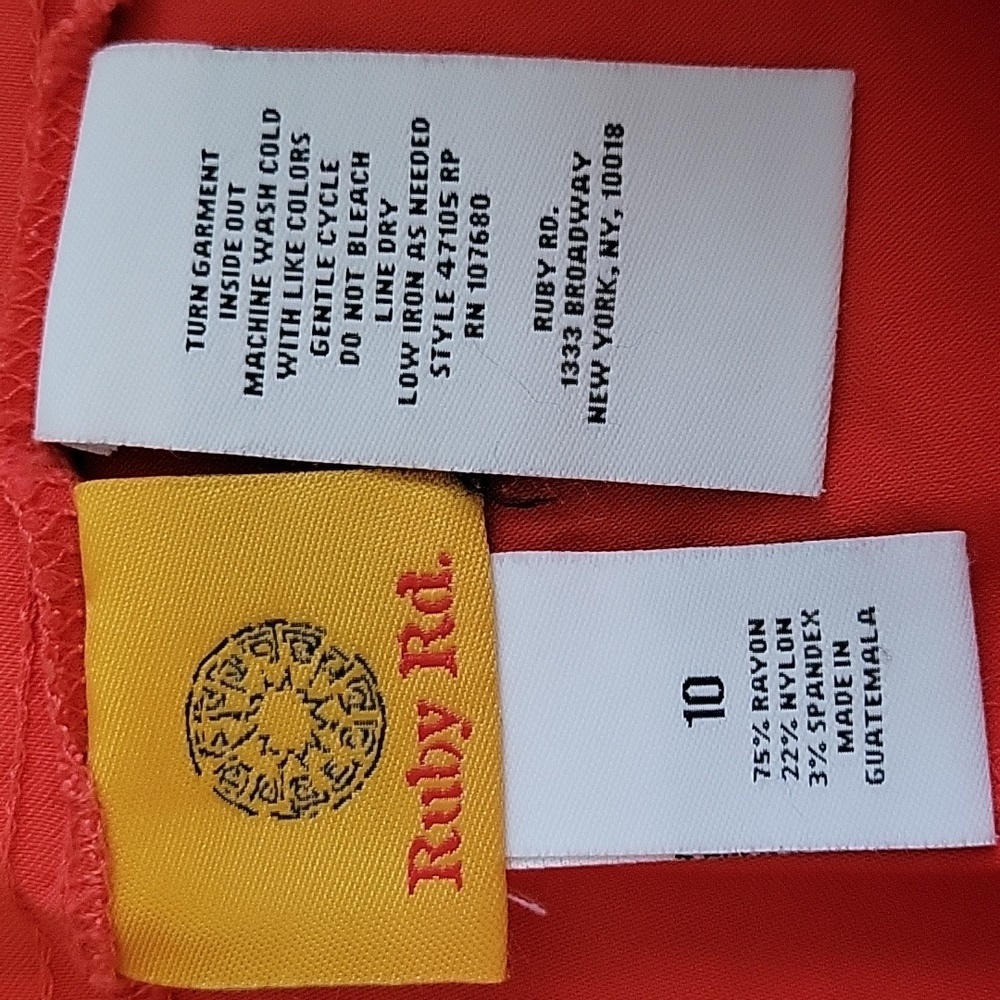 Ruby Red Bright Orange Leggings - Picture 4 of 4